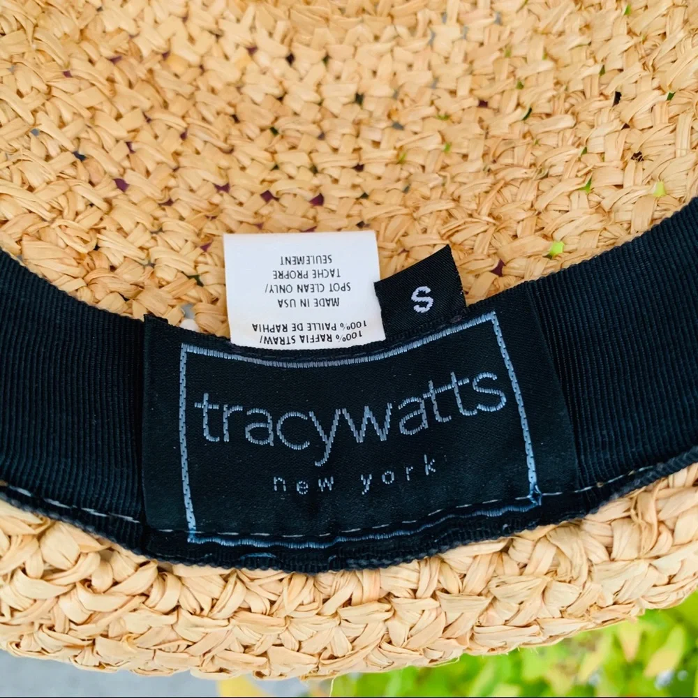 Anthro Tracy Watts Straw Fedora Short Brim Soft Firm Flex Hat